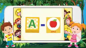 abc字母水果 - 植物跟踪卡通的孩子