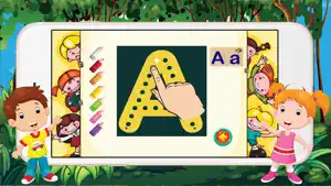 abc字母水果 - 植物跟踪卡通的孩子