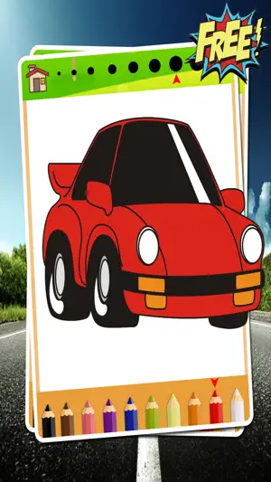 汽车图画书 - 汽车绘画为孩子幼儿和学龄前儿童的幼儿园免费游戏