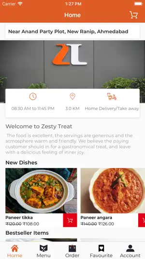Zesty Treat Food Delivery