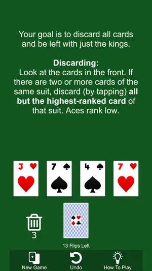 Aces Up Solitaire Game